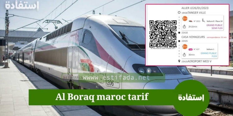 أسعار تذاكر البراق 2023 Al Boraq maroc tarif