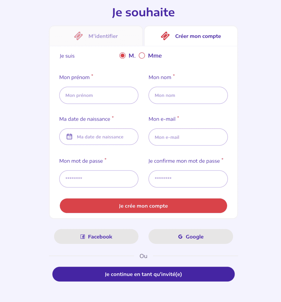 إنشاء حساب حجز تذاكر البراق عبر الإنترنت مرحلة إنشاء حساب