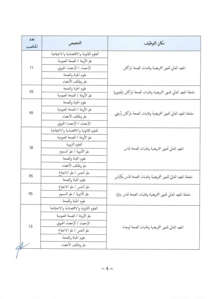 مباراة وزارة الصحة والحماية الاجتماعية صفحة 4
