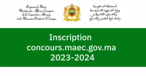 Inscription concours.maec.gov.ma