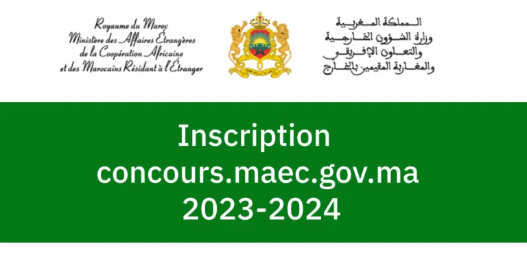 Inscription concours.maec.gov.ma