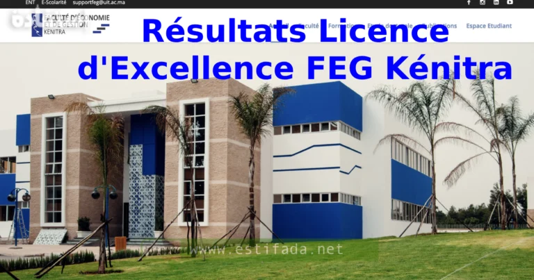 Résultats Licence d'Excellence FEG Kénitra