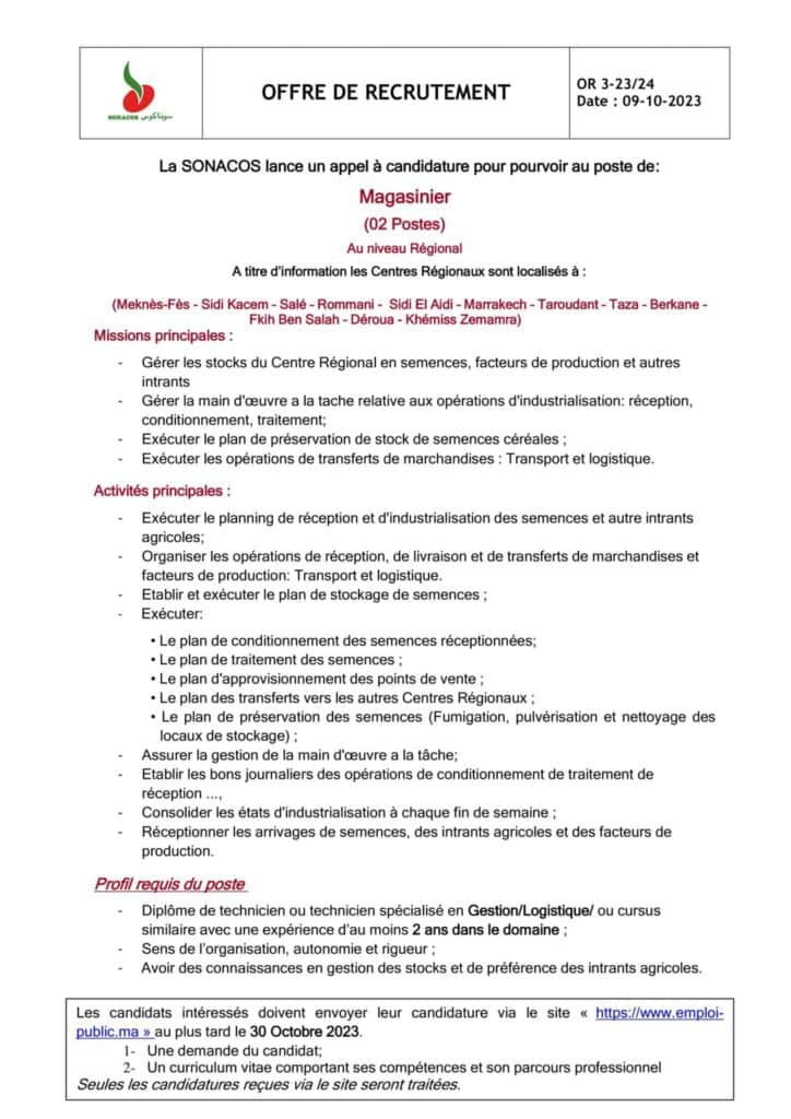 Concours (2) Magasiniers