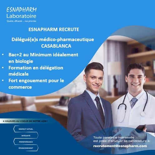 Offre d'emploi chez Esnapharm Laboratoire