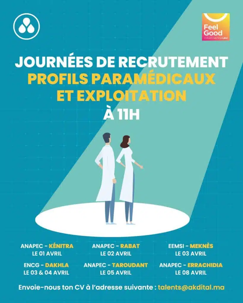 Akdital organise des Journées de Recrutement