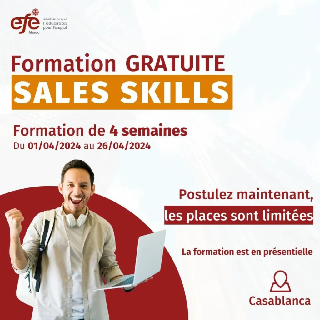  une Formation Gratuite en Sales Skills 