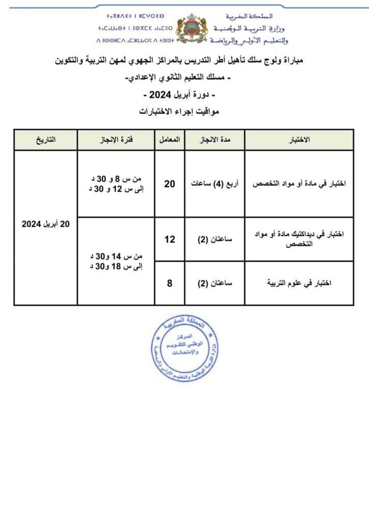 مباراة توظيف 1593 منصب بوزارة التربية الوطنية