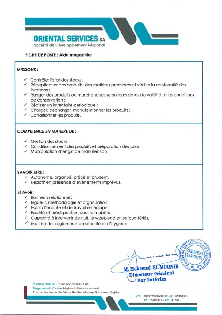 Concours de SDR Oriental Services