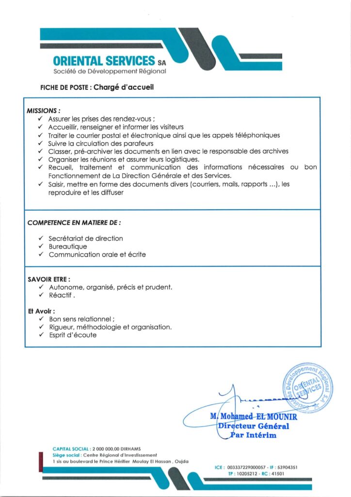 Concours de SDR Oriental Services 