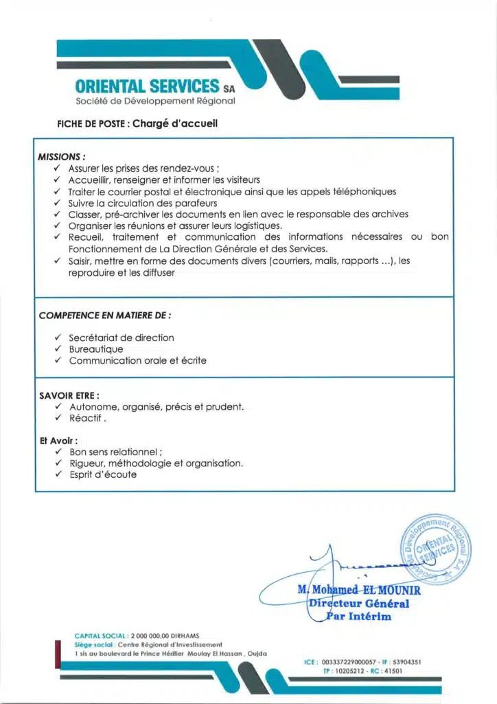 Concours de SDR Oriental Services