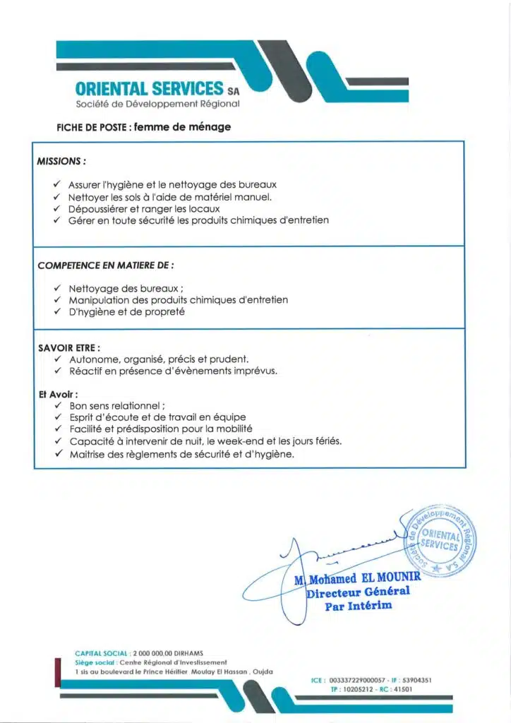 Concours de SDR Oriental Services
