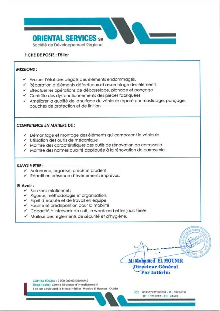Concours de SDR Oriental Services