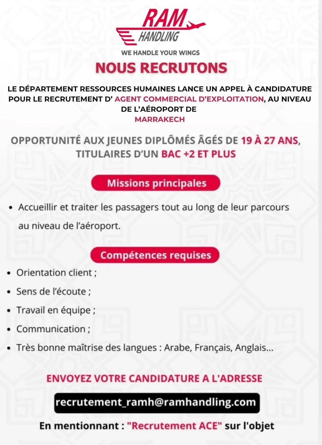 Recrutement RAM Handling 2025