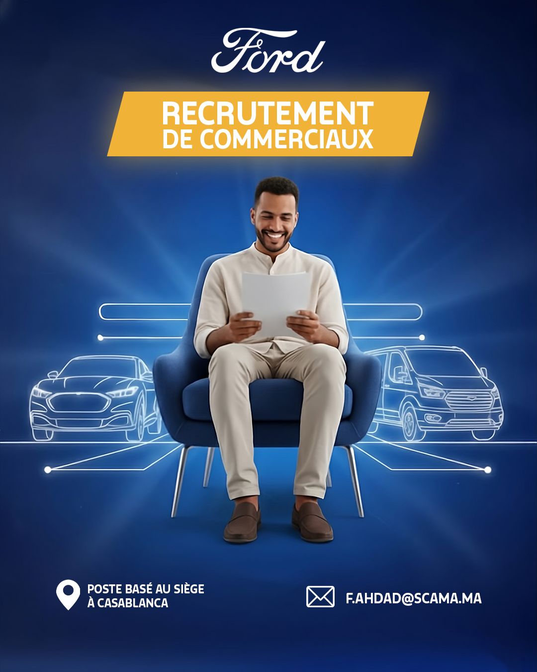 Ford Maroc recrute : Commerciaux Véhicules Particuliers (Casablanca). Ford Maroc recrute : Commerciaux Véhicules Particuliers (Casablanca).