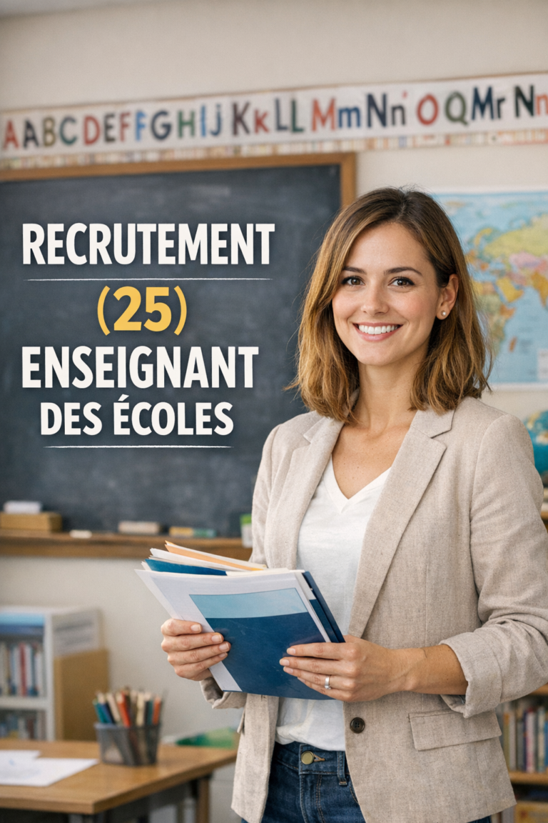 Recrutement (25) Enseignant Des écoles